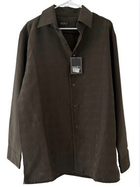 NWT Pronti Large Olive Button Up Shirt Collection by Phita
